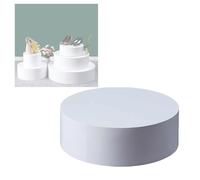 Soportes de pedestal de exhibición para tienda nupcial, elevadores cilíndricos redondos para maniquíes, no requiere montaje, perfecto para el hogar y exposiciones, elegantes plataformas de exhibición