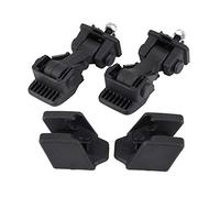 Soportes de pestillo de capó Piezas de repuesto de construcción ABS duraderas de primera calidad para TJ 1997 2006 Negro 2 juegos 4 piezas