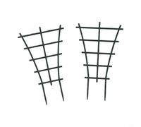 Soportes de plantas de polipropileno para plantas trepadoras - 25,5 x 15 cm enrejado apilable para uso en interiores y exteriores, negro, paquete de 6 u 8 unidades (compatible con Tom (8 piezas)