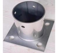 Soportes de poste de metal resistentes para postes de madera, pérgola y construcción de cubierta con diseño de brida redonda