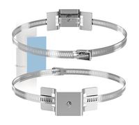 Soportes de poste verticales ajustables - Soporte de montaje de señal de | Soporte de montaje de señal para buzón, cámaras de panel solar, propano | Soporte redondo para poste de teléfono para tanque