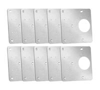 Soportes de reparación de bisagras, placas de fijación de bisagras portátiles, soportes de reparación de bisagras de acero inoxidable con agujeros, placa de reparación de bisagras de gabinete con
