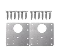 Soportes de reparación para bisagras de acero inox Stainless Steel Hinge Repair Plate 9x9cm 9x5cm With Screws(9cmx9cm 2pcs)