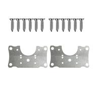 Soportes de reparación para bisagras de acero inox Stainless Steel Hinge Repair Plate 9x9cm 9x5cm With Screws(9cmx5cm 2pcs)