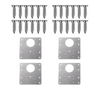 Soportes de reparación para bisagras de acero inox Stainless Steel Hinge Repair Plate 9x9cm 9x5cm With Screws(9cmx9cm 4pcs)