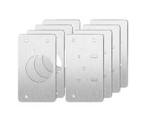 Soportes de reparación para bisagras de acero inox Stainless Steel Hinge Repair Plate With Holes Silver 2/4/8/10 Pairs For Cabinet Door(8pcs)