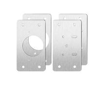 Soportes de reparación para bisagras de acero inox Stainless Steel Hinge Repair Plate With Holes Silver 2/4/8/10 Pairs For Cabinet Door(4pcs)