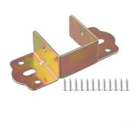 Soportes de riel de cama resistentes en forma de U de 32/35/40 mm, bisagras de soporte de acero laminado en frío para reparación de marcos de madera, conexión estable, plata u oro (oro 40 mm)