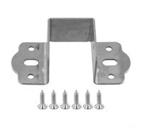 Soportes de riel de cama resistentes en forma de U, para asegurar estructuras de madera y mejorar la estabilidad del marco de la cama (plata, 35 mm)