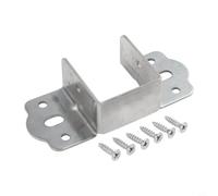 Soportes de riel de cama resistentes en forma de U para marcos de cama de madera de 32/35/40 mm, bisagras de soporte de metal con construcción de acero galvanizado, plata (40 mm)