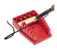 Soportes de soldadura, estación de 5 ranuras, base antideslizante estable, soporte para soldadura, para ingenieros, reparación del hogar, fabricación de joyas para estudiantes y técnicos de