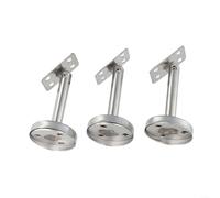Soportes de soporte de pasamanos de acero inoxidable 304, paquete de 3 opciones de columna ajustables móviles (80 mm-B)