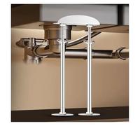 Soportes de soporte para fregadero de acero inoxidable, patas de fregadero de cocina y baño, altura ajustable de 23.2 a 27.2 pulgadas, postes de soporte de fregadero resistentes para una instalación