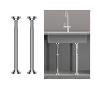 Soportes de soporte para fregadero de montaje inferior, patas de instalación ajustables de acero inoxidable para cocina y baño