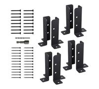 Soportes de soporte para postes de cerca de metal Estabilizador de poste de cerca con ángulos y altura ajustables para mejorar la estabilidad en puertas de madera Soportes de refuerzo de metal