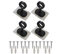 Soportes de techo para barras de cortina, soportes extra fuertes para barras de cortina montadas en el techo, paquete de 4 soportes de pegamento sin taladros 25-32 mm adecuados para baño apartamento