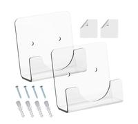 Soportes de varilla de tensión para pared, soportes de varilla de ducha para pared - Soporte de soporte de cubierta de ducha acrílico 2x | Soporte de tubo de armario invisible para armario Rail