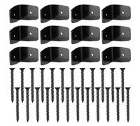 Soportes de viga negros | Herrajes de clip de acero | Perchas de madera negra resistentes con fuerte capacidad de carga para valla, cobertizo, pérgola, barandilla