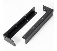 Soportes en L para estantes de pared, Soportes for estantes de tableros de andamio, 2 unidades, negros, 3,5 mm, 80 x (220-410) mm, tornillos incluidos(310 * 80mm)