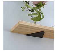 Soportes en Pared, 2x Soporte De Estante Flotante De Metal, Escuadras Baldas en Pared Pesada, Soporte De Estantería Decorativa Diy, Soporte De Tablero De Andamio-17x13cm,Black-14x13cm/5.5*5.1in