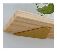 Soportes en Pared, 2x Soporte De Estante Flotante De Metal, Escuadras Baldas en Pared Pesada, Soporte De Estantería Decorativa Diy, Soporte De Tablero De Andamio-17x13cm,Gold-23x17cm/9.1*6.7in