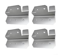 Soportes en Z de aluminio para montaje de panel solar en techo, caravana, barco, pared, garaje, kit de hardware anodizado antioxidante con llave de pernos, paquete de 4 unidades, plateado de 10 x 4 x