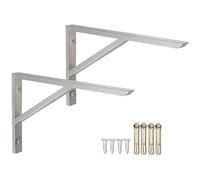 Soportes Estantes Triangulares de 90 Grados Angular, 40/45/50/55cm Soporte Estanteria Pared, Escuadras para Estanterias con Tornillos, Soporte Flotante para Estantería(40cm/15.7in)