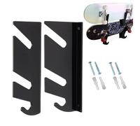 Soportes flotantes de acrílico para almacenamiento de monopatín, estante de exhibición doble negro de 10.6 pulgadas, ganchos de montaje en pared resistentes de 4 mm para decoración del hogar