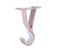 Soportes for postes de cortina hierro 4 piezas | Abrazadera de soporte de barra, Clip de fijación de barra transversal, organizador de ganchos de pared(Rose Gold)