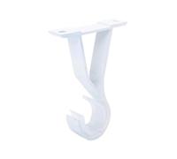 Soportes for postes de cortina hierro 4 piezas | Abrazadera de soporte de barra, Clip de fijación de barra transversal, organizador de ganchos de pared(White)