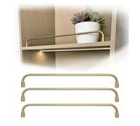 Soportes For Rieles For Estantes, Protector Inclinable Decorativo Dorado, 1, 2, 3, 4 Unidades, 10, 15, 20, 25, 30, 35, 40 Pulgadas, Accesorios(3 Pack,11inch/28cm)