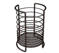 Soportes for utensilios de cocina, base alta, redondos, ahorro espacio, estantes secado for palillos, Base con orificio drenaje, rápido, 2 uds para Cubiertos(Brown)