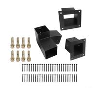 Soportes inclinados para pérgola de techo diseñados para montaje en pared y ajuste a postes de madera de 4 x 4 pulgadas para aplicaciones de cenador de porche (juego izquierdo de 15°)
