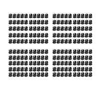 Soportes LED de 5 mm 200PCS | Clips de montaje con hebilla plana para diodos emisores | Portalámparas de plástico para paneles de instrumentos/fuentes de indicadores/iluminación (Black)