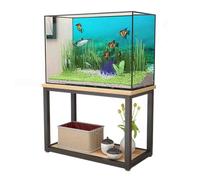 Soportes Para Acuarios, Soporte Antideslizante Para Pecera, Soporte De Metal Para Pecera De Reptiles, Estante De Almacenamiento De Doble Capa, Para Uso En El Hogar, Dormitorio(Black-A,50x30x50 cm)