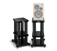 Soportes para altavoces, 1 par de soportes de suelo para altavoces de estantería, para afinación opcional de llenado de arena, mejor audio, fácil montaje