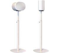Soportes para Altavoces Sonos Era 100 SL, Era 100 y Era 300 - Altura Ajustable, Soportes de Suelo 74-99 cm, Base Dual-Mount para Ahorrar Espacio, Capacidad máxima de 5 kg por Soporte, 1 par, Blanco