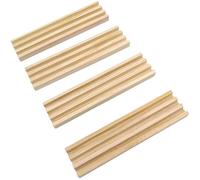 Soportes para bandejas de dominó Yuanhe - Juego de 4 soportes de madera para fichas, tableros Dimonos para el