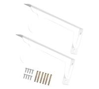 Soportes para barra de armario de acero reforzado, fácil instalación para colgar accesorios en varias habitaciones, gancho de almacenamiento para garaje, paréntesis