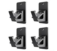 Soportes para barra de cortina sin taladro, 4 piezas, adecuados para baño, dormitorio, cocina, soporta barras de 5/8 a 12/8 de diámetro, ABS impermeable con bloqueo antideslizante para un agarre