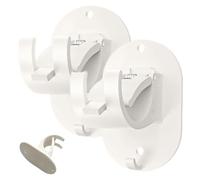 Soportes para barra de cortina, soporte para barra de cortina sin taladro, ganchos fuertes para montaje en pared, clips de soporte de cortina adhesivos con agarre fuerte, colgador de barra extraíble