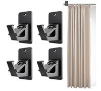 Soportes para barra de cortina, soportes de ventana sin taladro, soportes adhesivos resistentes, diseño resistente al óxido, de instalación de herramientas para baño, cocina, dormitorio, ducha