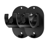 Soportes para barra de cortinas sin taladro, soportes resistentes, clips de cortina autoadhesivos, ganchos de soporte para barra de cortina sin herramientas para puertas de baño, dormitorio, cocina o