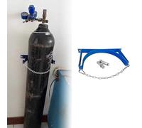 Soportes para Bombonas de Oxígeno Soporte de Pared para Botella de Oxígeno con Cadena de Seguridad y Tornillo, Soporte de Acero para Cilindro de Nitrógeno/ Acetileno/ Propano, Resistente para Tanque d