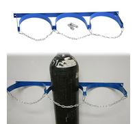 Soportes para Bombonas de Oxígeno Soporte de Pared para Botella de Oxígeno con Cadena de Seguridad y Tornillo, Soporte de Acero para Cilindro de Nitrógeno/ Acetileno/ Propano, Resistente para Tanque d