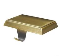 Soportes para calcetines de Navidad con base pesada para una colocación segura en el manto y la chimenea para colgar medias navideñas (dorado)