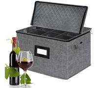 Soportes Para Copas de Vino,Caja de Almacenamiento Para Copas de Vino Recipiente de Almacenamiento Caja Plegable Para 12 Productos de Cristal Cocina,Bar,Restaurante,Gabinete,Vidrio