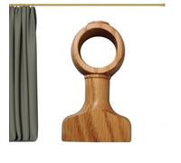 Soportes Para Cortinas De Madera Apoyo Natural Robusto y Decorativo