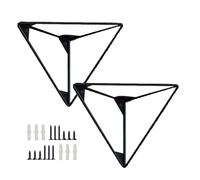 Soportes Para Estantes Dorados, Soportes De Estanterias Flotantes Pesados, Soporte De Estante Metálicos en La Pared, Escuadras Baldas Triangulares Fijos, 1 Juego De 2,black-20cm/7.9in