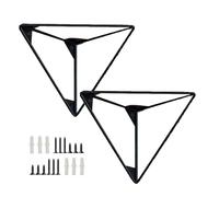 Soportes Para Estantes Dorados, Soportes De Estanterias Flotantes Pesados, Soporte De Estante Metálicos en La Pared, Escuadras Baldas Triangulares Fijos, 1 Juego De 2,black-25cm/9.8in